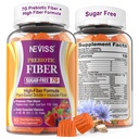 1Pack Fiber Gummy's voor volwassenen met Psyllium Husk, 7G(Oplosbaar + Onoplosbaar) Dagelijkse Prebiotische Vezel met Inulin, FOS, Guar Gum, Multivitamines voor dagelijkse spijsvertering, Regularity Gut Ondersteuning, Sugar Gratis