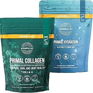Primal Oogst Hydration Powder & Collagen Powder Supplements for Men, Bundle