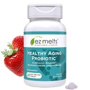 EZ Melts Dissolvable Healthy Aging Probiotic, Bifidobacterium Longum BB536 (2 miljard CFU), Sugar-Free, Probiotics for Women & Men 50+, 2-maand supply - 1 Pack
