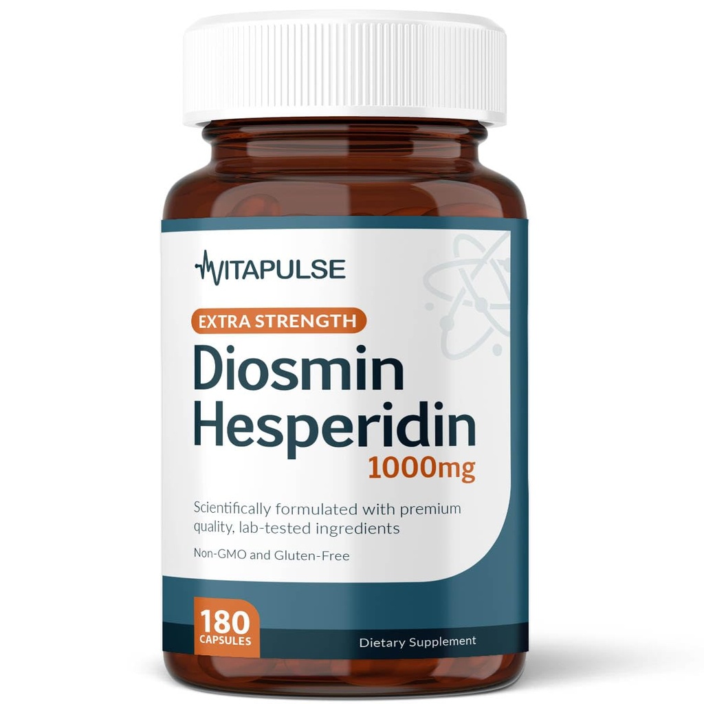 Hespéridin Plus 1000mg par portion (180 capsules végétariennes) - 90 jours d'approvisionnement