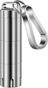 TISUR Titanium kleine pil houder sleutelhanger, draagbare pil geval waterdichte Pocket pil Box container houder te houden pillen, vitamines, visolie, supplementen
