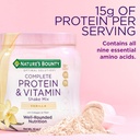 Bounty Complete Protein & Vitamine Shake Mix avec Collagène & Fibre, Contient Vitamine C pour la santé immunitaire, Vanille Aromatisée, 1 Livre (Paquet de 2)