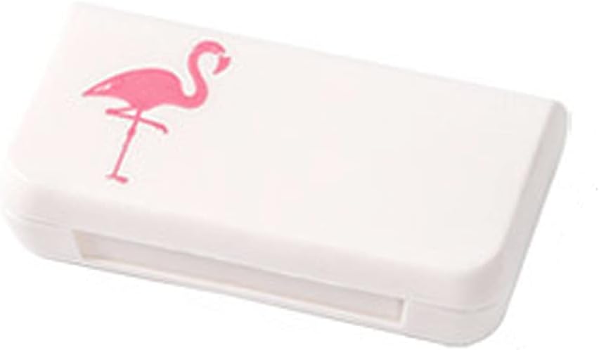 SagaSave Travel Pill Case 3 Compartments Portable Pill Case Stofdichte en Vocht-Proof Dagelijkse Pill Case Kleine pil Box voor Vitaminen, Visolie, Supplementen(Flamingo)