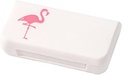 SagaSave Travel Pill Case 3 Compartments Portable Pill Case Stofdichte en Vocht-Proof Dagelijkse Pill Case Kleine pil Box voor Vitaminen, Visolie, Supplementen(Flamingo)