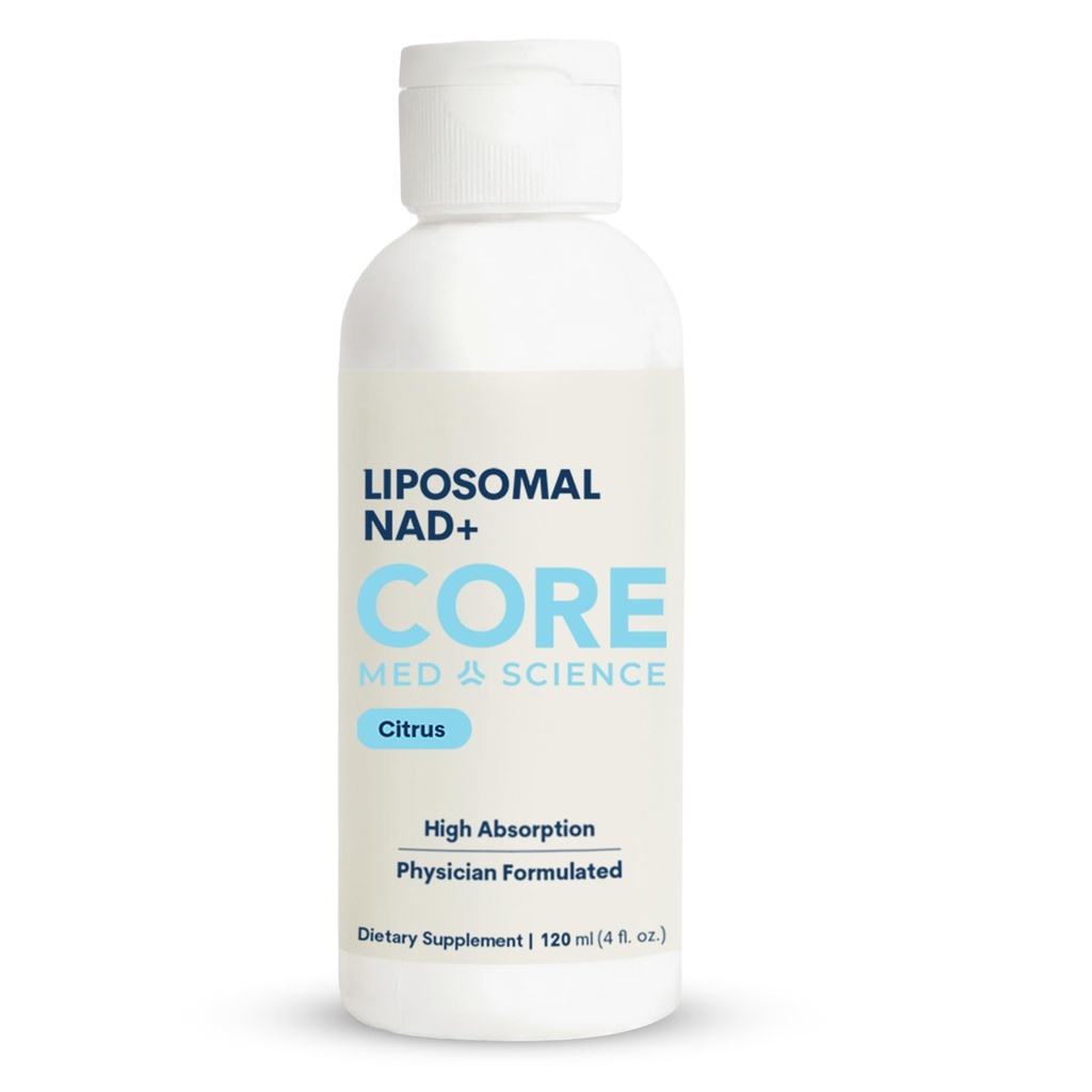 Core Med Science Liposomal NAD Supplement Liquid, 4 Fl Oz - NMN of Nicotinamide Riboside Alternatief - Ondersteunt gezonde veroudering en energie Metabolisme - Nicotinamide Adenine Dinucleotide Supplement