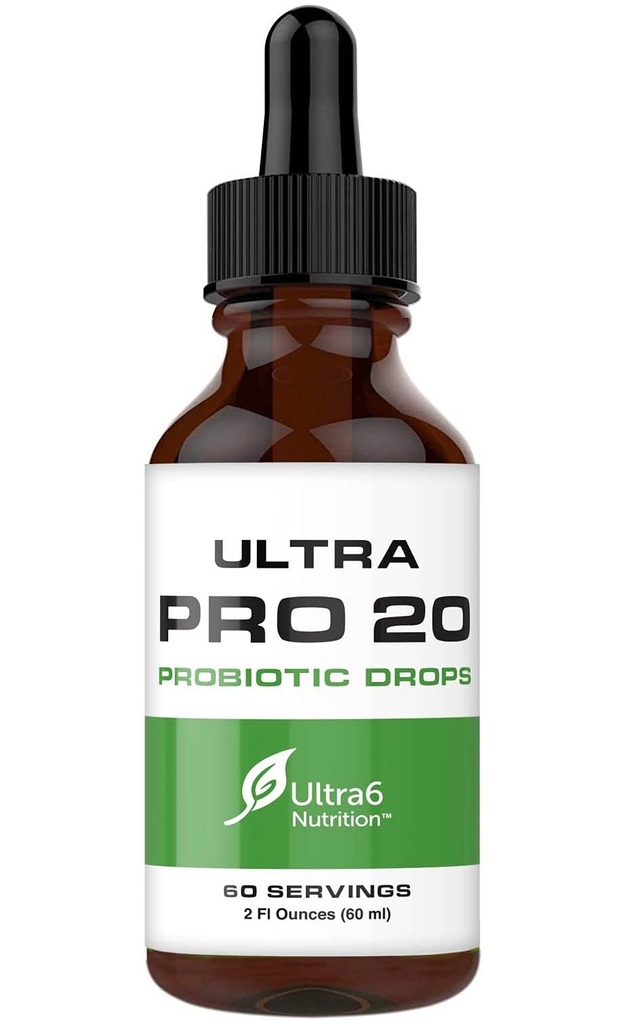 Ultra6 Voeding Probiotica voor vrouwen, mannen en kinderen - 20 Strain Liquid Probiotic Supplement voor spijsvertering en Gut Health