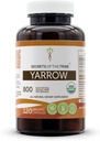 Secrets de la Tribe Yarrow 120 Capsules, 800 mg, USDA Yarrow biologique (Achillea millefolium) Feuille séchée et fleur (120 Capsules)