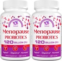 Menopauze supplementen voor vrouwen, 120 miljard CFU Probiotica voor vrouwen, all-natuurlijke probiotische supplementen voor Menopauze Hot Flashes, Nachtzweet, Mood Swings en Hormone - 120 Herbal Capsules