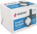 Éponges chirurgicales de 4 po x 4 po, 8 ply, éponges non tissées absorbantes pour soins aux blessés, trousses de premiers soins et installations médicales, 200 comtes (paquet de 1)
