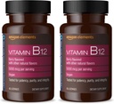   Elements Vitamin B12 Methylcobalamin 5000 mcg - Normal Energy Production and Metabolism, Immune System Support - 2 Month Supply, Berry Flavored Lozenges, 65 Count (Pack of 2)