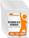 BulkSupplements.com Vitamine B12 Methylcobalamine Poeder - 1% B12 Methylcobalamine, Essentiële B Vitamine - B12 Supplement, Glutenvrij, 20mg per portie, 5kg (11 lbs) (Pack of 1)