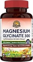 Vitalitown Magnésium Glycinate de Vitalitown Chélaté, non bugué 300mg Magnésium élémentaire de la plupart des biodisponibles, entièrement réacté.