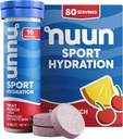 Nuun Sport Electrolyte tabletten met Magnesium, Calcium, Kalium, Chloride en Natrium, Glutenvrij & Vegan, Fruit Punch, 8 Pack (80 Servings Totaal)