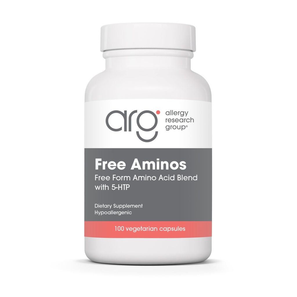 Allergie Research Group Free Aminos Supplement - Lean Muscle Mass Support, Vegetarische Capsules - 100 Tellen