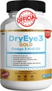 Droge Eye 3 Gold Omega 3 Krill Oil Extra sterkte, 60 Softgels, droge oogondersteuning, Non-GMO, Glutenvrij, Suikervrij (1)