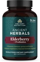 Oude Voeding Vlierbessen en Probiotica Supplement, Oude Kruiden Zwarte Vlierbessen Capsules, Immuun Systeem Ondersteuning, Whole Food Supplement, Glutenvrij, Paleo en Keto Vriendelijk, 60 Capsules