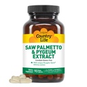Country Life Saw Palmetto & Pygeum Extract - Prostate Health Supplement voor de gezondheid van mannen - bevordert gezonde urinetrekfunctie, 90 capsules