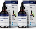 Fulvic Humic Acid Liquid Supplement. Plant Afgeleide Mineral Drops, Meer dan 75 Trace Minerals voor Energie Boost. Tot 8 Maanden Levering. Concentratie 250%. 2oz Elke. 2 Flessen.