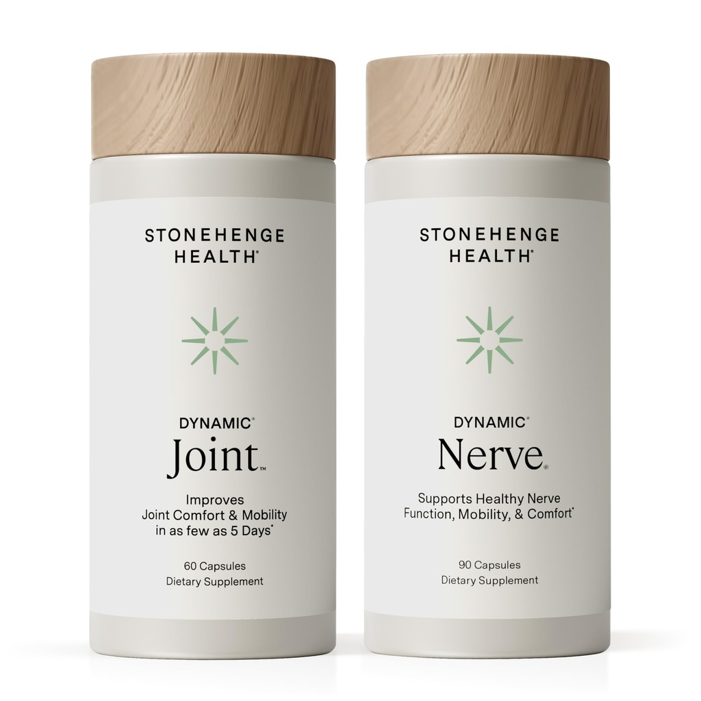 Stonehenge Health Dynamic Joint & Dynamic Nerve Bundle Complements Supports: Désagrément, Stiffness, Soutien Confort, Tingling, Engourdissement, Brûlure, Santé articulaire