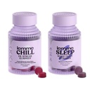 Lemme Chill & Sleep Bundle - Gummies anti-stress avec KSM-66 Ashwagandha & Gummies de sommeil profond avec Mélatonine et Magnésium à l'automne Asleep Faster - sans gluten et non-OGM (Variety Pack de 2)
