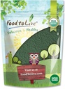 Nourriture pour vivre en poudre de Chlorella biologique, 4 onces — Non-OGM, Kosher, Algae verte crue, Superfood végétalien, Bulk, Protéine verte végétalienne pure, Riche en vitamines et minéraux, Idéal pour boire, Mur cellulaire brisé