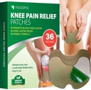 YOUCOPIA Knie pijnverlichting Patches: 36 Tel Natural Herbal Relieving Plak voor langdurige spier- en gewrichtshulp - Mugwort Artritis Heat Patches Kit