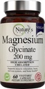 Nature=S Potent Magnésium Glycinat 200mg=Assorption élevée Magnésium chélaté=Sommeil, calme et soutien des crampes musculaires=A complément végétalien=60 Capsules