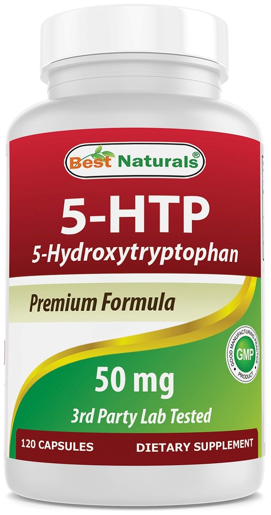 Best Naturals 5-HTP 50 mg 120 Capsules, 5 HTP Capsules Ondersteunt ontspanning en rustgevende slaap