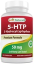 Best Naturals 5-HTP 50 mg 120 Capsules, 5 HTP Capsules Ondersteunt ontspanning en rustgevende slaap