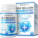Probiotic 300 Miljard CFU - 12 Strains with Organic Prebiotics for Digestief & Gut, Immune, Bloating Health - Probiotics for Women and Men - Daily Dairy Free, Plank Stable - 60 Telt