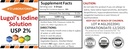 2 x 2 OZ Pack A2Z Organic Lugol's Iodine and Kalium Iodide 2% Solution 3000 mcg - Liquid Supplement Drops for Thyroid Support for Women & Men, Metabolisme Health, Detox Boost -2X 2 Fl Oz/USA