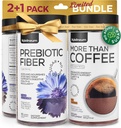 Paddestoel Koffie en hoge prebiotische vezel Gummies bundel - 9 Paddestoel Adaptogen Mix, Dieetvezel 7G, Probiotica - Instant Mushroom Koffie en Vezel Kauwen voor Immuniteit, Gut Health - voor mannen en vrouwen