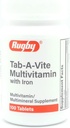 Rugby Laboratories Tab-A-Vite Multivitamine met ijzer Multiminerale Supplement Vitamine A, C, D Thiamine Riboflavine Niacin Folaat Pantothenic Acid 100 tabletten (verpakking van 1)