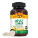 Country Life Adult Kauwbare Multivitamine met Co-enzym B-vitaminen, Antioxidanten, Mineralen, Ananas-Orange smaak - Ondersteunt Energie Metabolisme en Immune Gezondheid, Glutenvrij - 60 Wafers