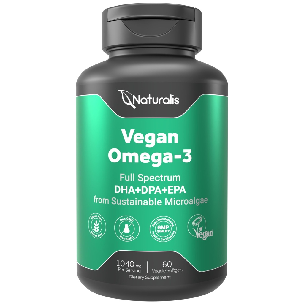 Naturalis Vegan Omega 3 DHA, EPA & DPA van Algae 