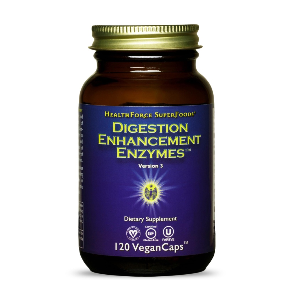 GEZONDHEIDSFORCE SUPERFOODS Vertering Enzymen - 120 Vegan Capsules