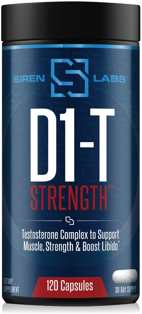 D1-T kracht Testosteron Booster voor mannen Mass Gainer met D-Aspartic Acid - Monster Muscle Mass-Building - Test Booster Onderdrukking van Estrogen Anabole Spiergroei (120 Capsules)