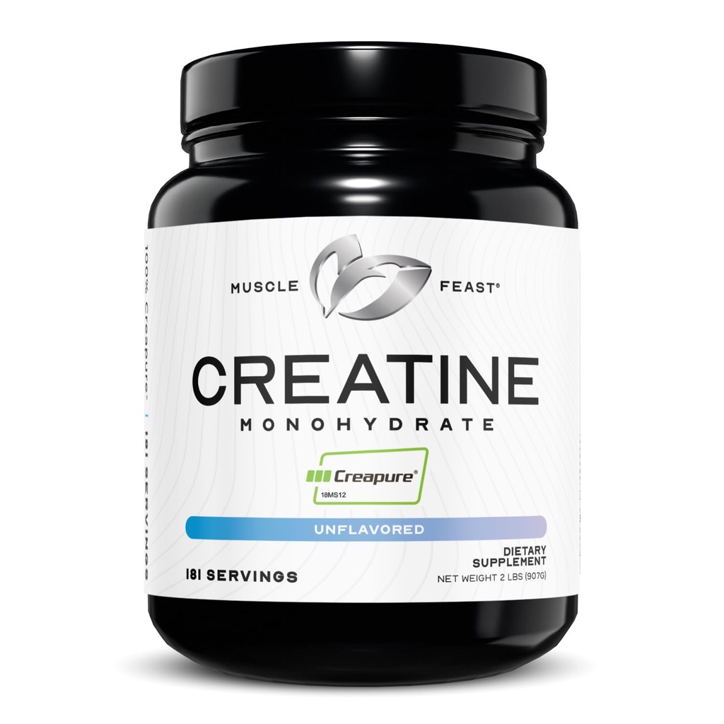 Poudre monohydratée de créatine, sans gluten, sans gain de masse, supplément de récupération musculaire et créatine fiable pour la croissance musculaire, poudre de créatine, sans saveur, 2lb