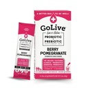 GoLive Prébiotique et Probiotique pour les femmes, les hommes, les enfants. Poudre synbiotique de grenade à baies avec L-glutamine, vitamine D3, électrolytes. Pour Gut Health, Digestion, Métabolisme, Immunité 15-50B UFC.