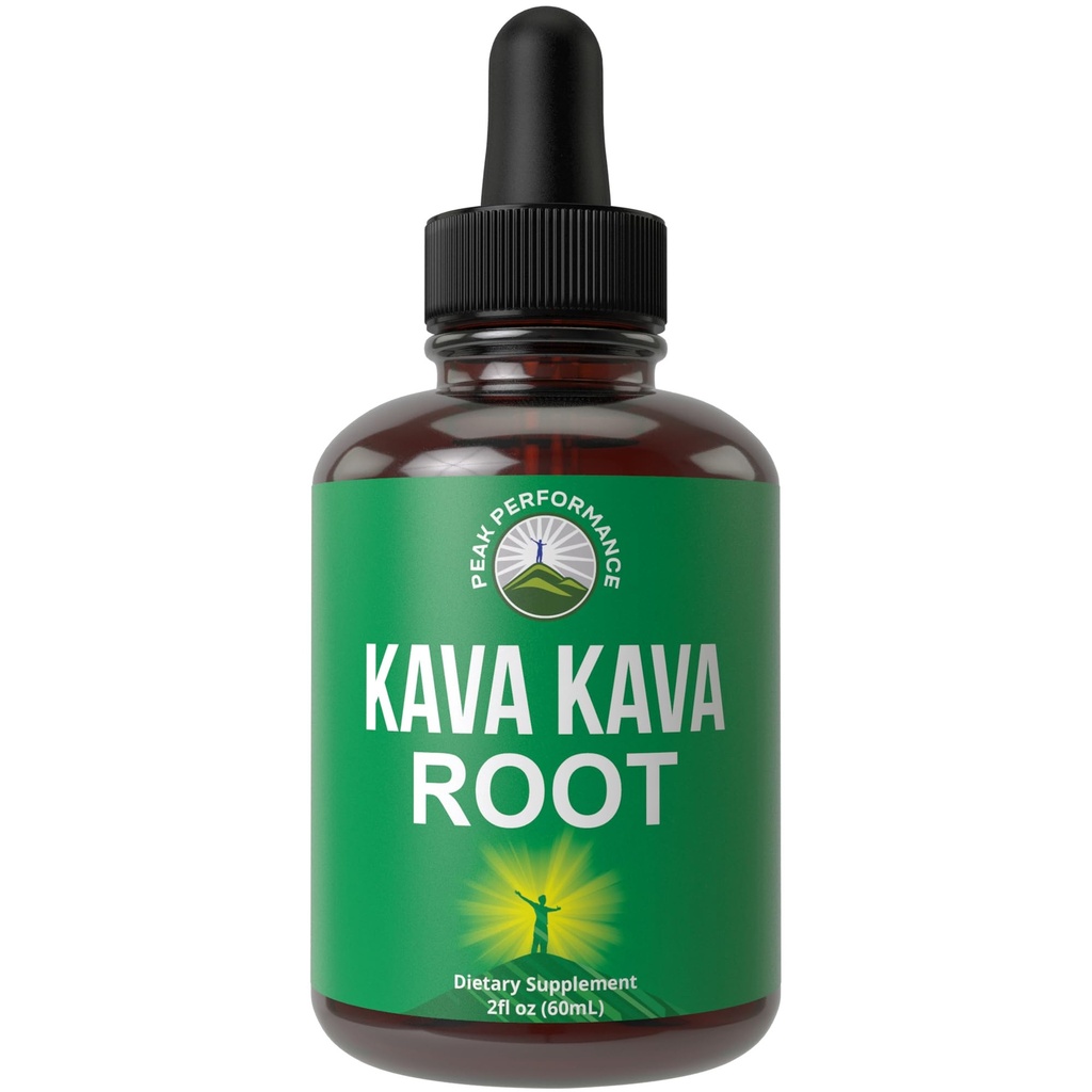 Extrait de racine de kava Kava Calmer les gouttes liquides Plus concentré - 1:3 Rapport d'extraction. Aide complémentaire végétalienne pour la détente, le repos, le sommeil naturel. Sans sucre Sans gluten USA Teinture testée