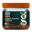 Gaia Herbs Turmeric Supreme Extra Strength Gommies - Soutient le soulagement de l'enflure pour aider à maintenir un mode de vie actif - Lemon Ginger Flavor - 60 Gommies biologiques végétaliens (20 jours d'approvisionnement)