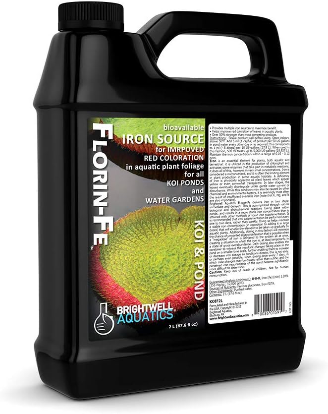 Brightwell Aquatics Florin Fe - IJzer Supplement voor rode en groene kleur van de vijver Aquatic Plants, 2 Liter