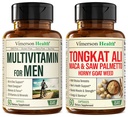Vimerson Health Multivitamine voor mannen & Tongkat Ali voor mannen met geile geitenkruid, Maca Root Powder, Tribulus Terrestris, Saw Palmetto Extract