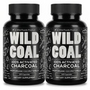 Wild Foods Geactiveerde Charcoal Capsules 100% Organische Kokosschelpen Actieve Tablets voor Opgeblazen Relief 