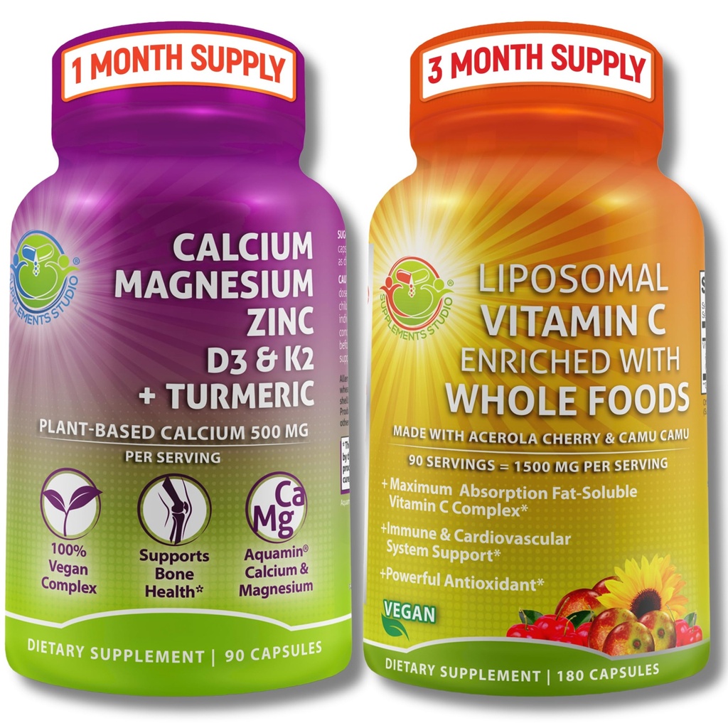 Plant-Based Bone & Immune Support Supplement Bundle 