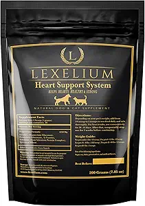 Supplément cardiaque pour chiens et chats - Fournit un soutien cardiovasculaire et circulatoire et maintient le cœur en bonne santé avec la taurine – Optimise la fonction cardiaque et la circulation - Facile à mélanger poudre - 200g