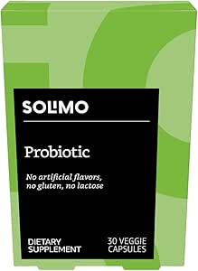 Merk - Solimo Probiotic 10 miljard CFU Lactobacillus Rhamnosus, 30 Veggie Capsules, One Month Supply