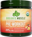Biologische Muscle Organic Pre Workout Powder, Aardbei Mango 