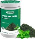 Land Art Organic Spirulina Extra Powder - Mint Flavoured - 100% Pure - 75 Servings - Superfood - Good Taste and Good Smell - 10% Bioactive Chlorofyl - Krachtige bron van antioxidanten