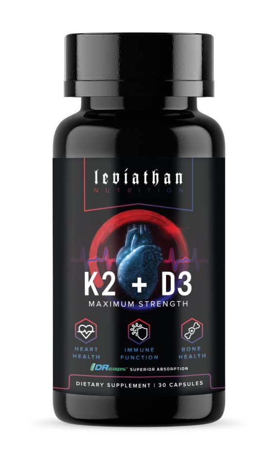 Leviathan Nutrition Vitamin D3 K2 2 in 1 Formule 